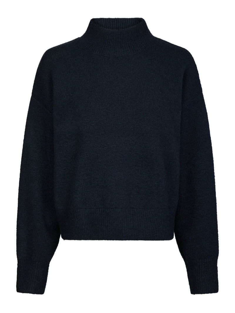 Neo Noir Paulina Knit Blouse - Navy
