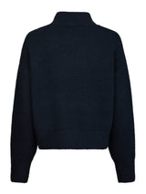 Neo Noir Paulina Knit Blouse - Navy