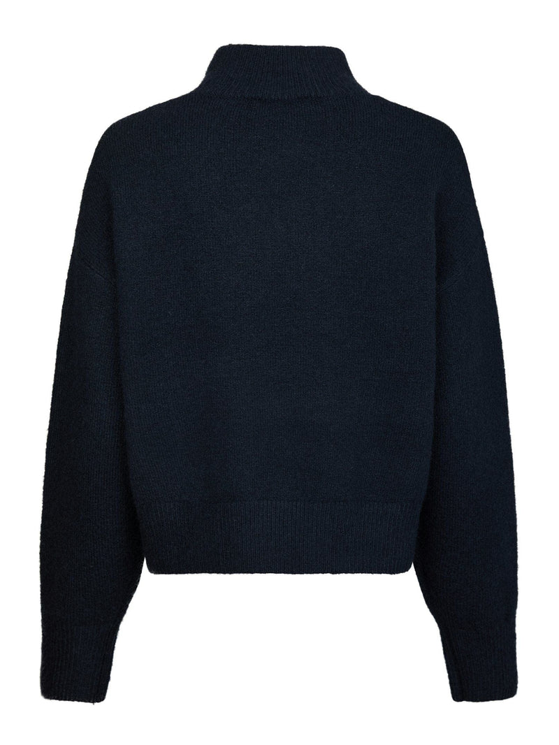 Neo Noir Paulina Knit Blouse - Navy