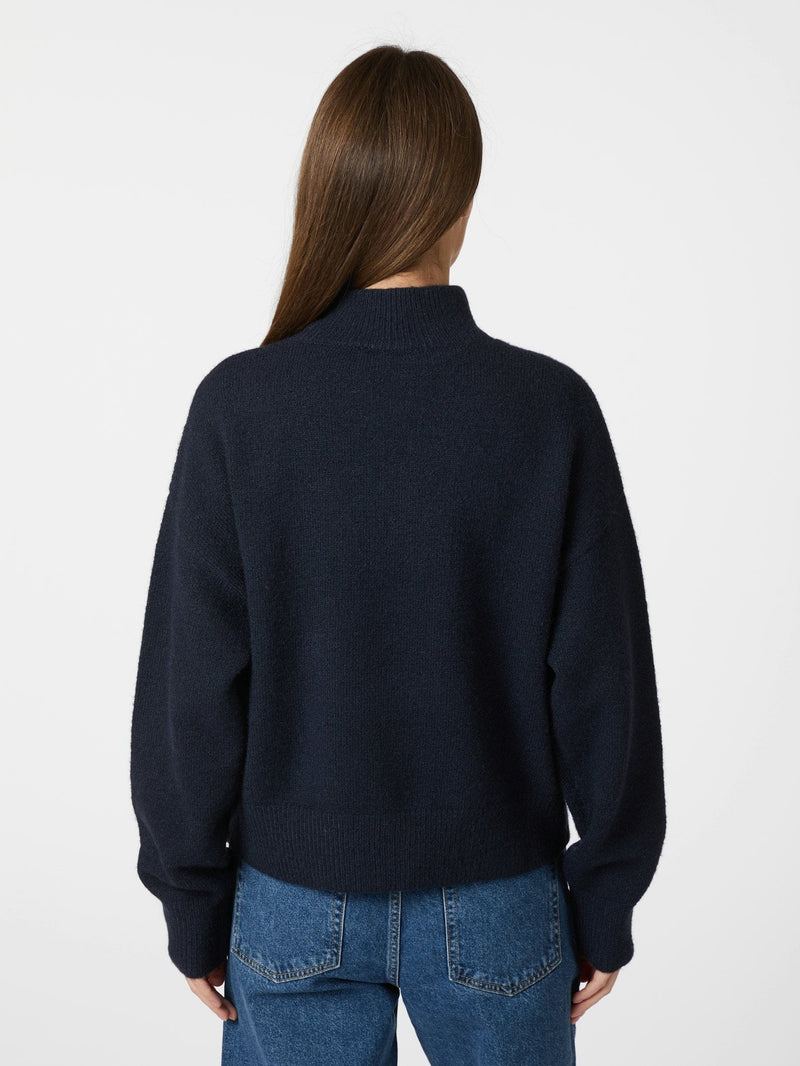 Neo Noir Paulina Knit Blouse - Navy