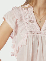 Neo Noir Jayla S Voile Top - Light Pink