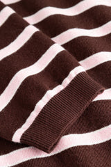 Noella Muna LS Knit - Blush Chocolate Stripe