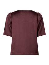 Neo Noir Largo Heavy Sateen Blouse - Burgundy