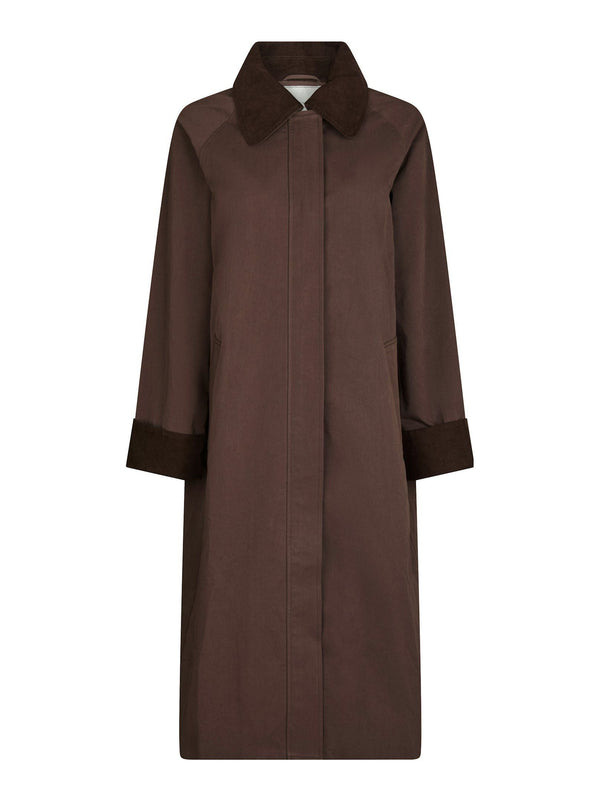 Neo Noir Anneli Cord Coat - Brown