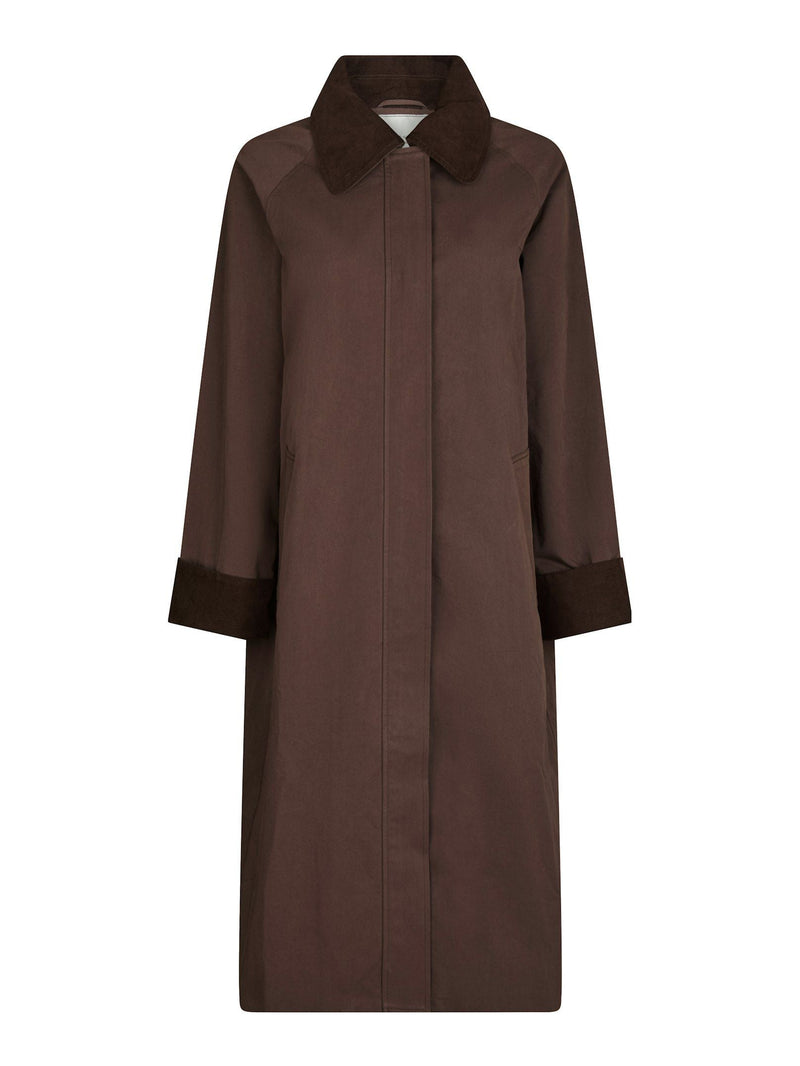 Neo Noir Anneli Cord Coat - Brown
