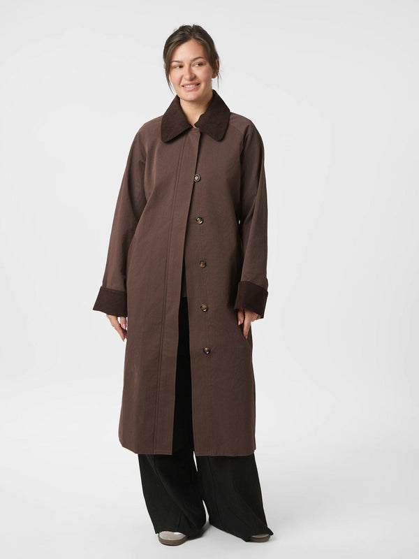 Neo Noir Anneli Cord Coat - Brown