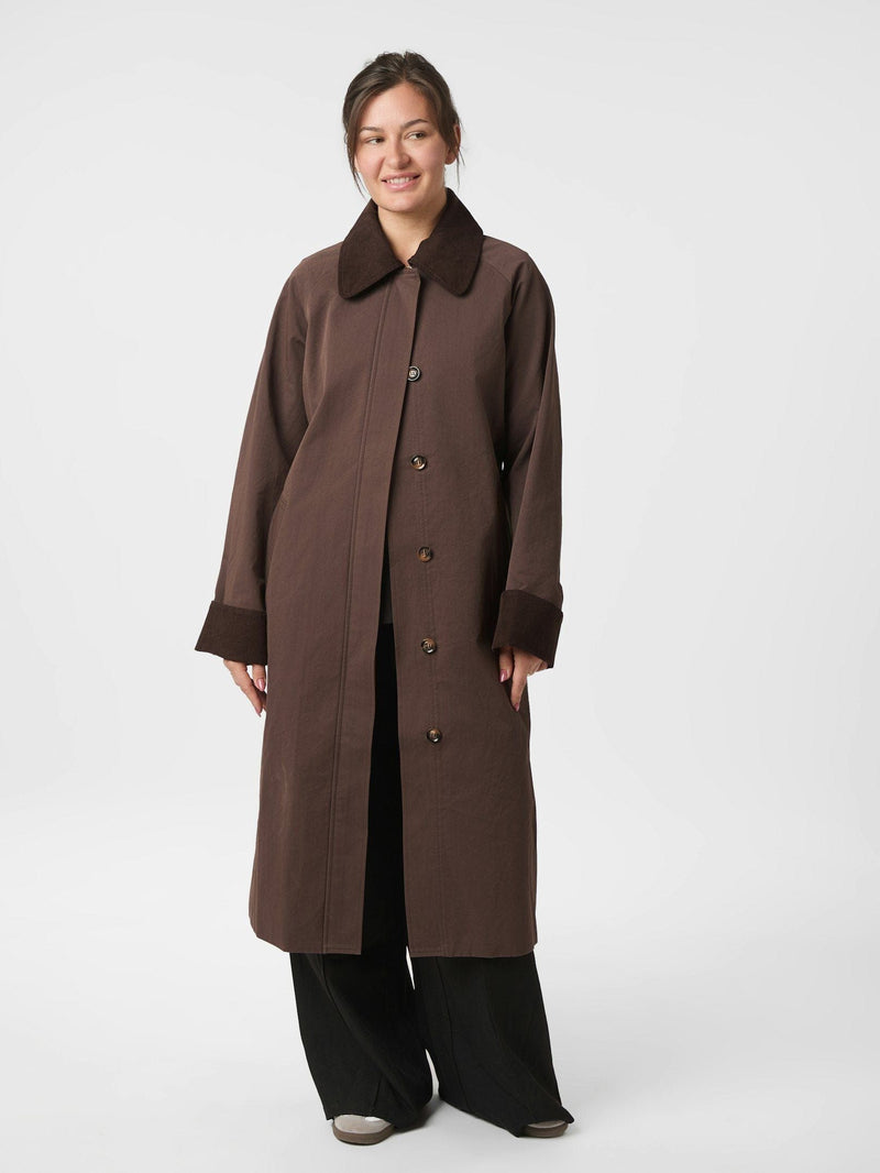 Neo Noir Anneli Cord Coat - Brown