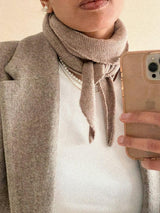 Neo Noir Misty Knit Scarf - Beige Melange