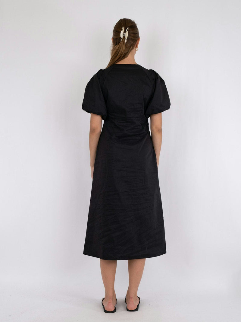 Neo Noir Illana Poplin Dress - Black