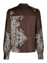 Neo Noir Massima Paisley Border Blouse - Brown