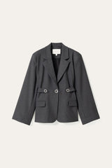 Noella Marice Blazer - Grey Herringbone