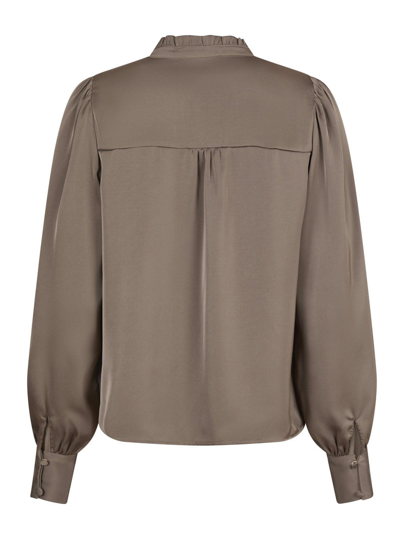 Neo Noir Massima Drapy Satin Blouse