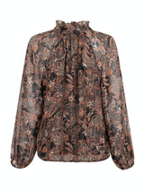 Neo Noir Cobie Forest Field Blouse - Brown