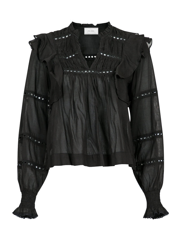 Neo Noir Aurika S Voile Blouse - Black