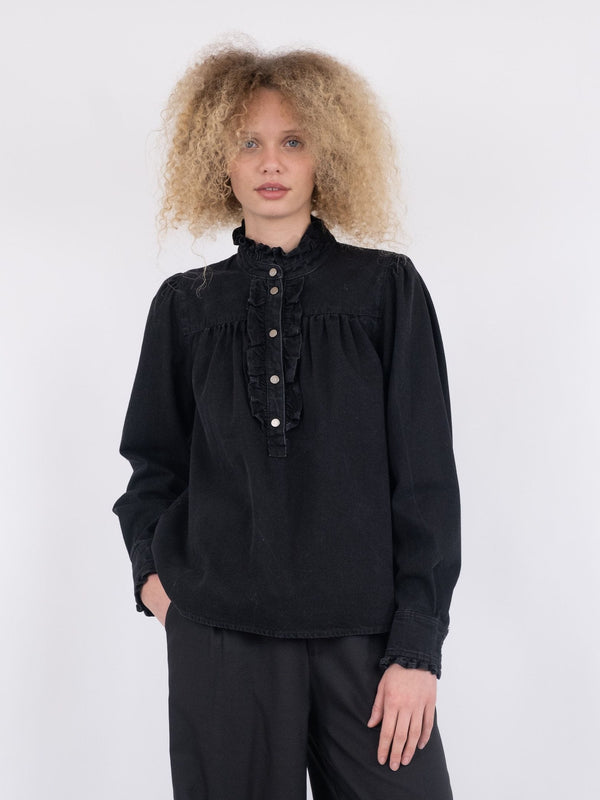 Neo Noir Justine Denim Shirt - Black