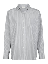 Neo Noir Dalma Stripe Stone Shirt - Grey