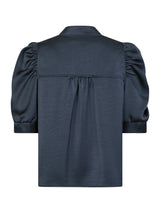 Neo Noir Roella Heavy Sateen Blouse - Midnight Blue