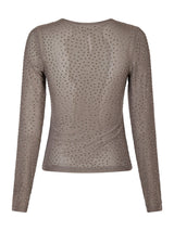 Neo Noir Alisa Stone Mesh Blouse - Silver