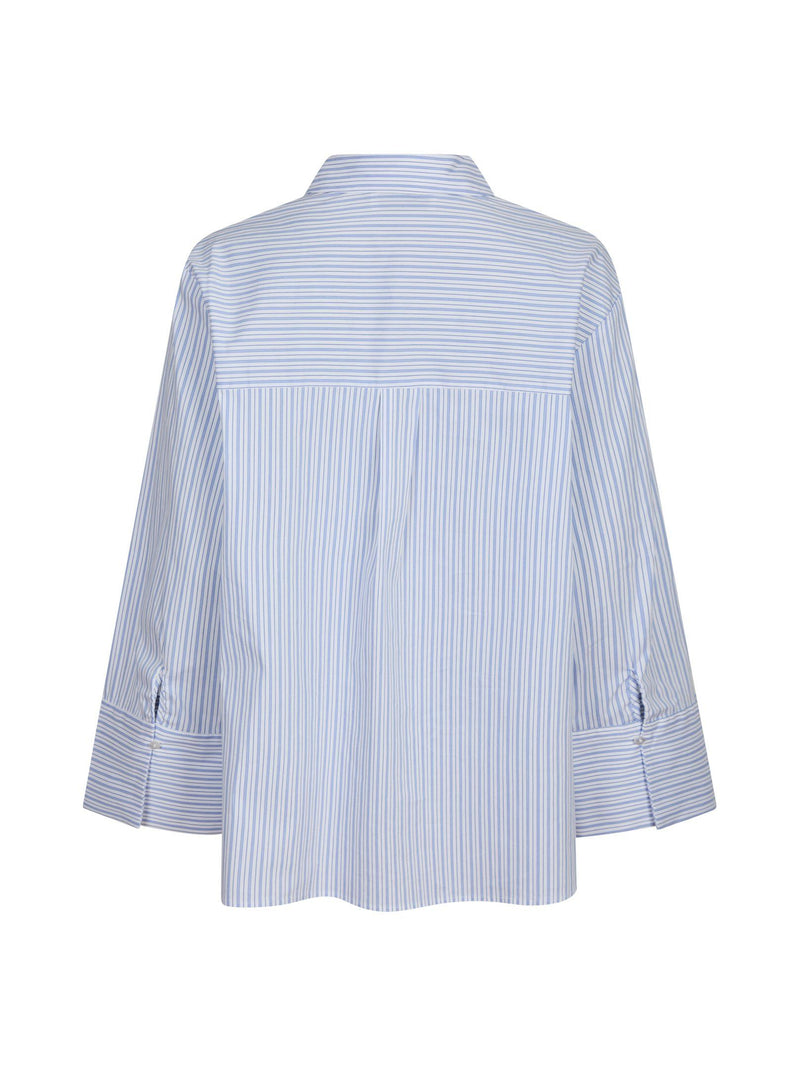 Neo Noir Dita Mini Stripe Shirt - Light Blue