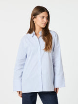 Neo Noir Dita Mini Stripe Shirt - Light Blue