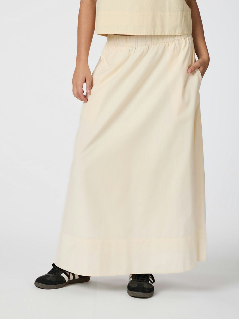 Neo Noir Link C Poplin Skirt -Light Yellow
