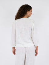 Neo Noir Sarla Soft Linen Blouse - White