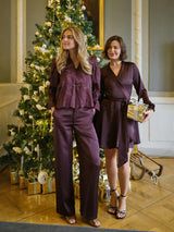 Neo Noir Amara Big Embroidery Blouse - Burgundy