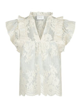 Neo Noir Jayla Big Embroidery Top - Off White