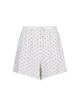 Neo Noir Merritt Pointelle Heart Shorts - White