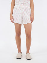 Neo Noir Merritt Pointelle Heart Shorts - White