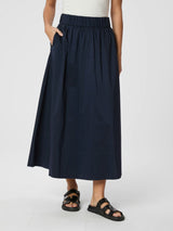 Neo Noir Yara Long Poplin Skirt - Navy