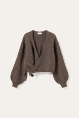 Noella Maelee Knit Cardigan - Timber Brown Melange
