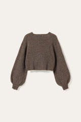 Noella Maelee Knit Cardigan - Timber Brown Melange