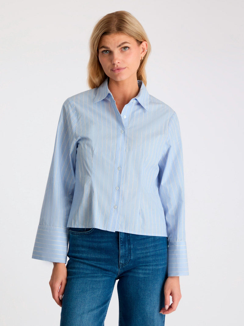 Neo Noir Rosa Stripe Shirt - Light Blue