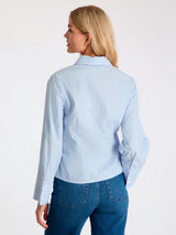 Neo Noir Rosa Stripe Shirt - Light Blue