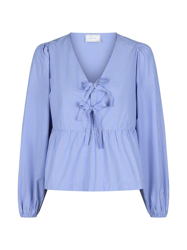 Neo Noir Esmée Stripe Blouse - Blue