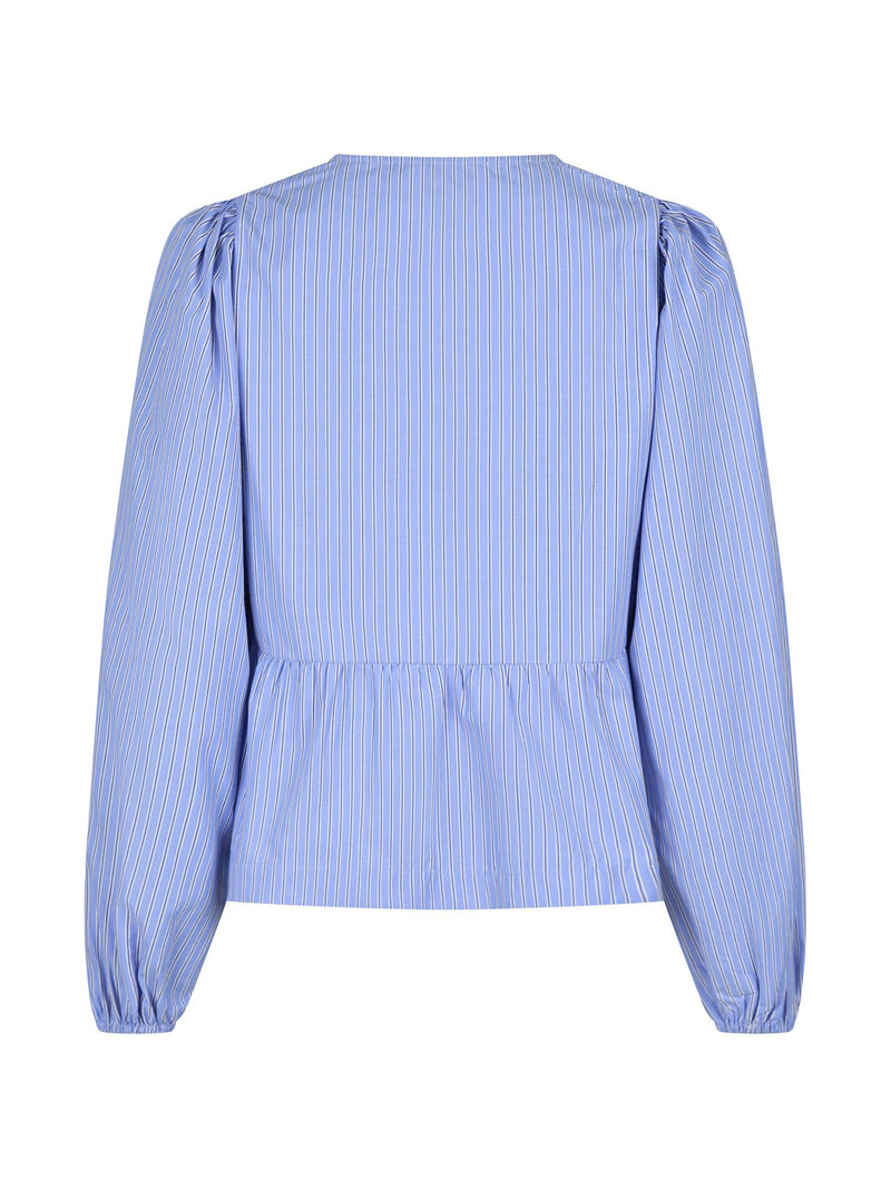 Neo Noir Esmée Stripe Blouse - Blue