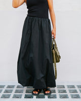 Neo Noir Ober Long Ballon Skirt - Black