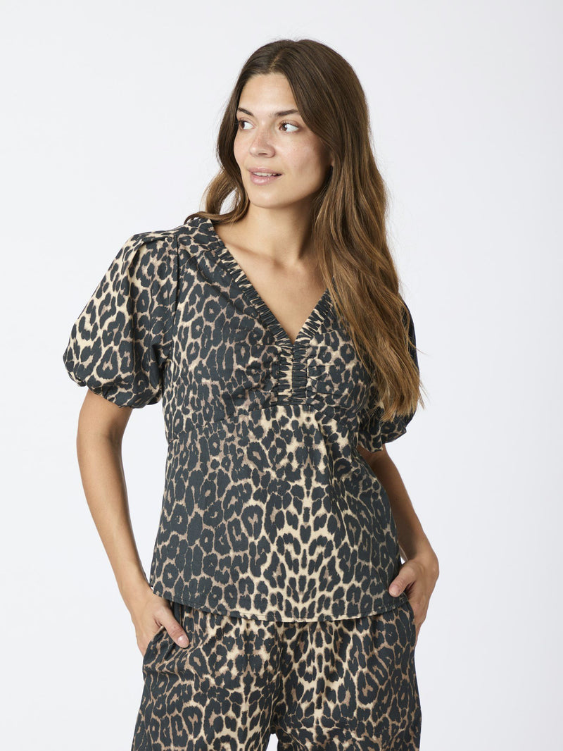 Neo Noir Irina Leo Blouse - Leopard