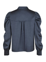 Neo Noir Rosslyn Heavy Sateen Blouse - Midnight Blue