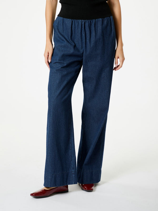 Neo Noir Yana Denim Long Pants - Dark Blue