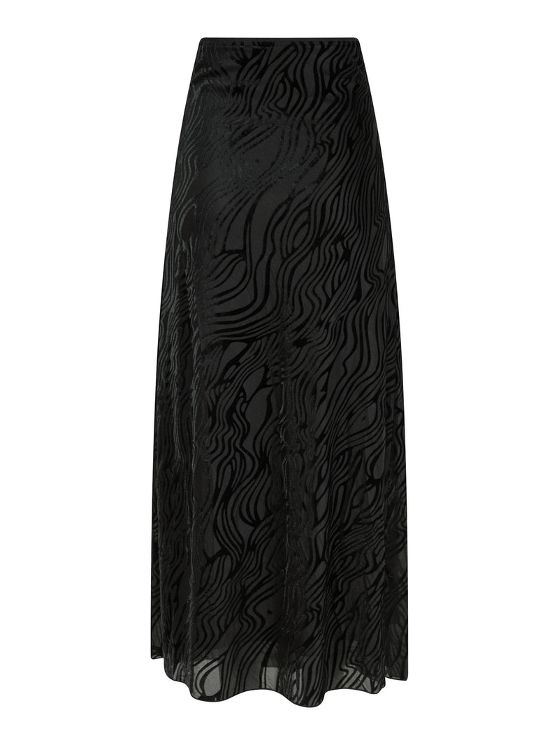 Neo Noir Vicky Zebra Burnout Skirt - Black