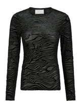 Neo Noir Ella Zebra Burnout Blouse - Black