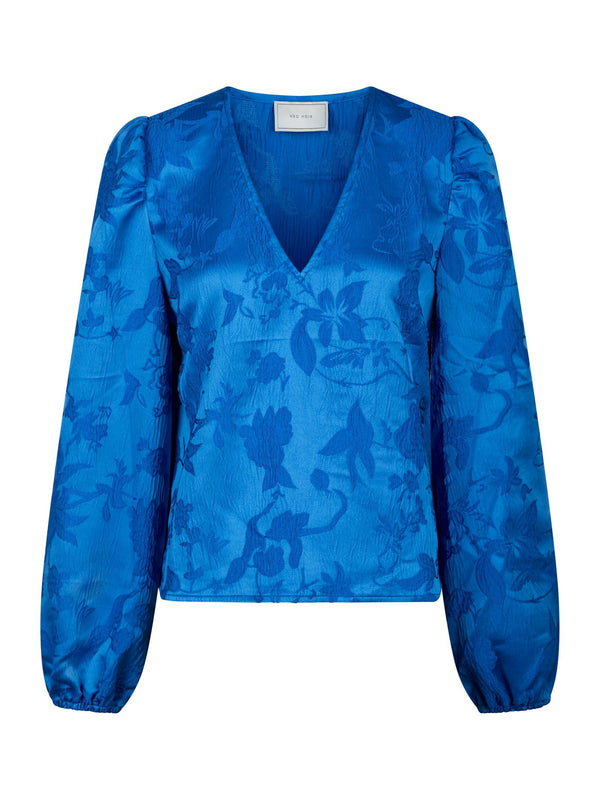 Neo Noir Palmino Jacquard Blouse - Blue