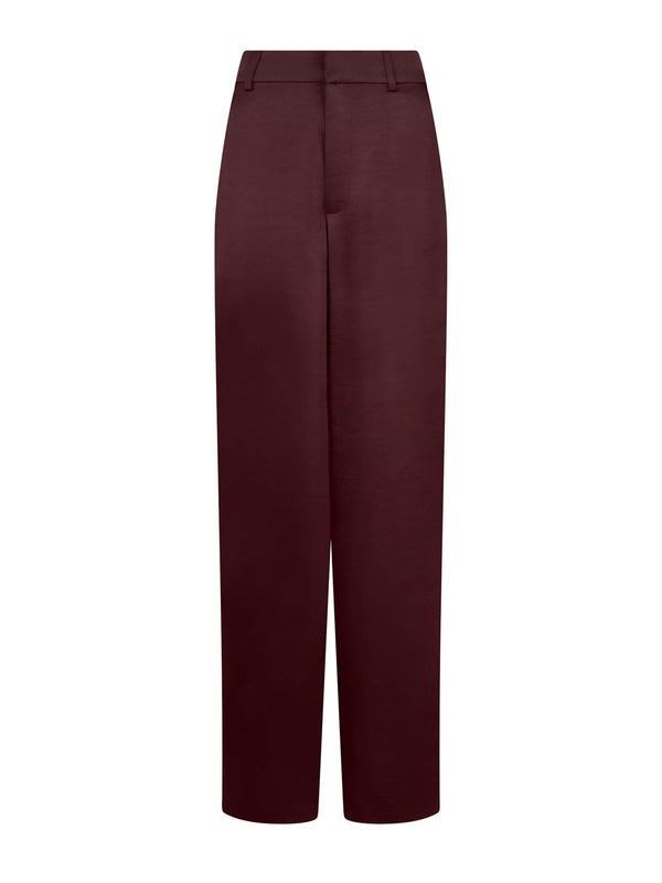 Neo Noir Emmett Heavy Sateen Pants - Burgundy