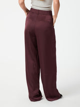 Neo Noir Emmett Heavy Sateen Pants - Burgundy