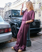 Neo Noir Emmett Heavy Sateen Pants - Burgundy