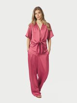 Neo Noir Emmett Heavy Sateen Pants - Cherry Pink