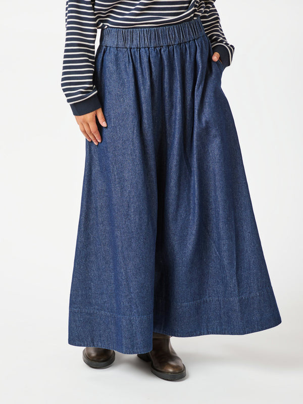 Neo Noir Yara Denim Long Skirt