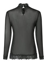 Neo Noir Liza Mesh Lace Blouse - Black